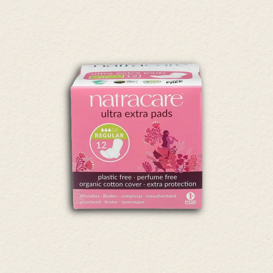 Natracare Ultra Regular Pads with Wings – 12 Count (1 pack)